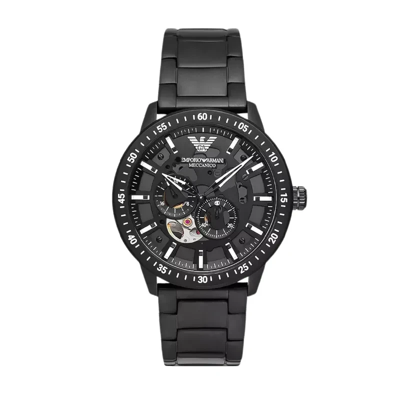 Emporio Armani Mario Automatic Black Dial Men's Watch- AR60054